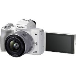 Canon EOS M50 Mark II Mirrorless Digital Camera with 15-45mm Lens (White)