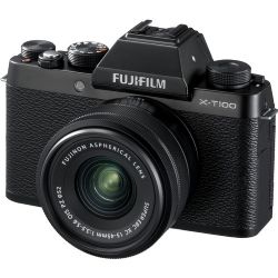 Fujifilm X-T100 Mirrorless Digital Camera with 15-45mm Lens (Black)